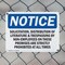 Signmission Solicitation Distribution Of Literature, 14 in W x Rectangle, Plastic OS-2PACK-NS-P-1014-L-18364 - alternate 2